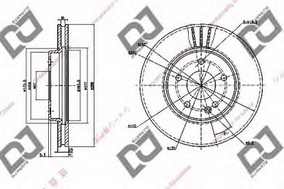 DJ PARTS bd1139 -  Тормозной диск